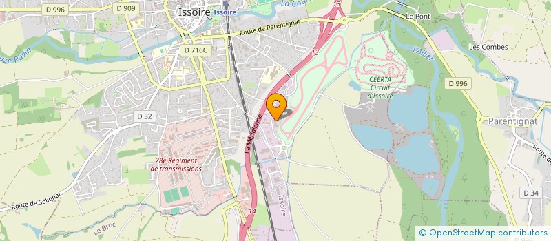 localisation de l'entreprise SCI 22 RUE DE LA TOUR D'AUVERGNE  ISSOIRE