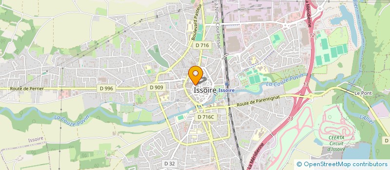 localisation de l'entreprise SCI 22 RUE DU PALAIS  ISSOIRE