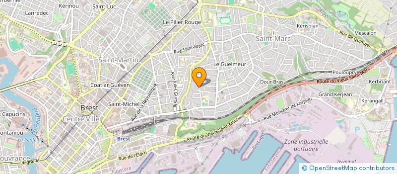 localisation de l'entreprise SCI 22 RUE JOSEPH LE BRIX  BREST