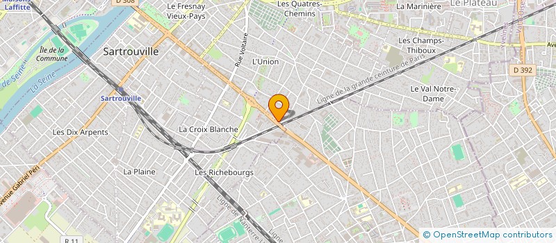 localisation de l'entreprise SCI 225 BERTEAUX  SARTROUVILLE