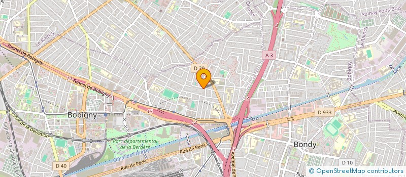 localisation de l'entreprise SCI 23 BOIS D'AMOUR  BOBIGNY