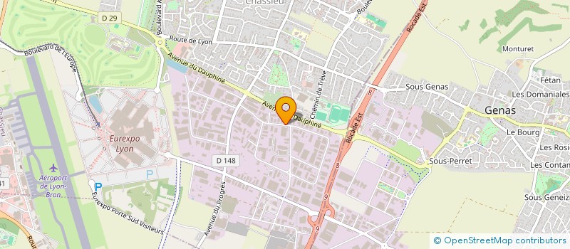 localisation de l'entreprise SCI 23 LAVOISIER  CHASSIEU