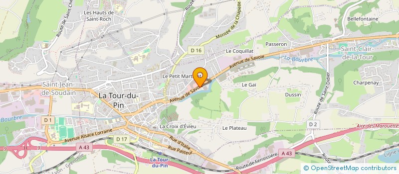 localisation de l'entreprise SCI 23 RUE ARISTIDE BRIAND  SAINT-CLAIR-DE-LA-TOUR