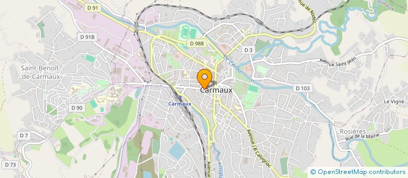 localisation de l'entreprise SCI 23JJ  CARMAUX