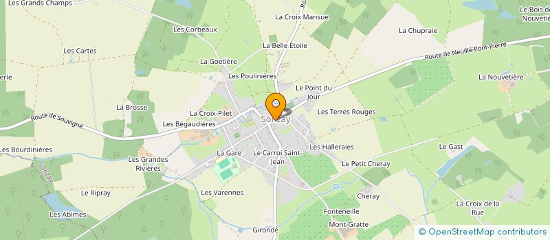 localisation de l'entreprise SCI 24 RUE NATIONALE LA CHARTRE à ROUZIERS-DE-TOURAINE