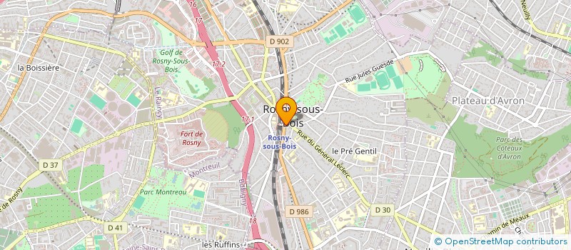 localisation de l'entreprise SCI 247 ARISTIDE BRIAND à ROSNY-SOUS-BOIS