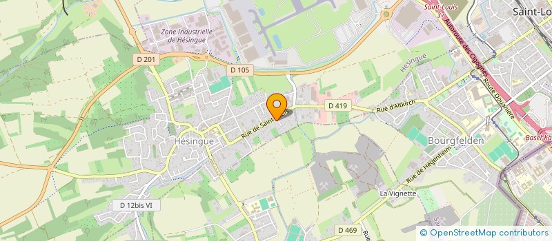 localisation de l'entreprise SCI 25 LA COMBE AUX LOUPS  HESINGUE