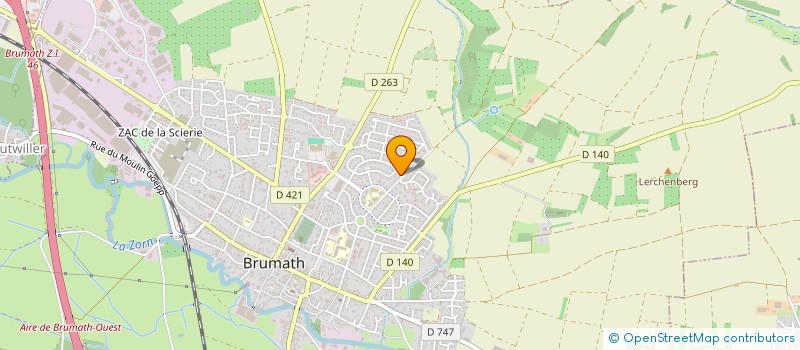 localisation de l'entreprise SCI 26 RUE PROFESSEUR KASTLER  BRUMATH