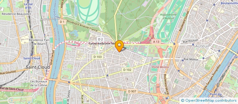 localisation de l'entreprise SCI 274 ST HONORE à BOULOGNE-BILLANCOURT