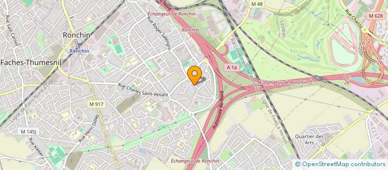 localisation de l'entreprise SCI 28 ROGER SALENGRO  RONCHIN