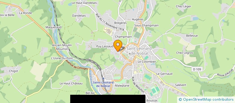 localisation de l'entreprise SCI 28 RUE SAINT CHRISTOPHE à ST-LEONARD-DE-NOBLAT