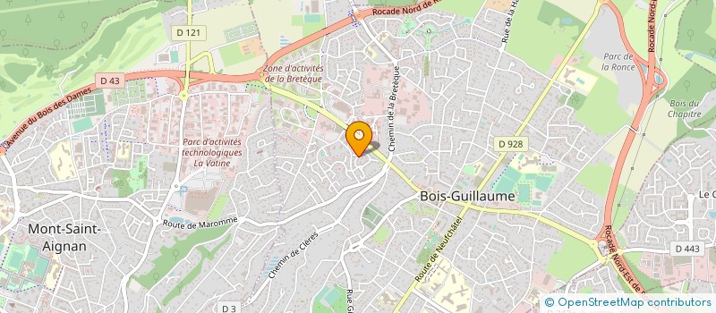 localisation de l'entreprise SCI 283 RUE DES FRERES JUSSIEU à BOIS-GUILLAUME