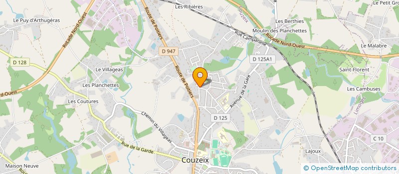 localisation de l'entreprise SCI 2A à COUZEIX