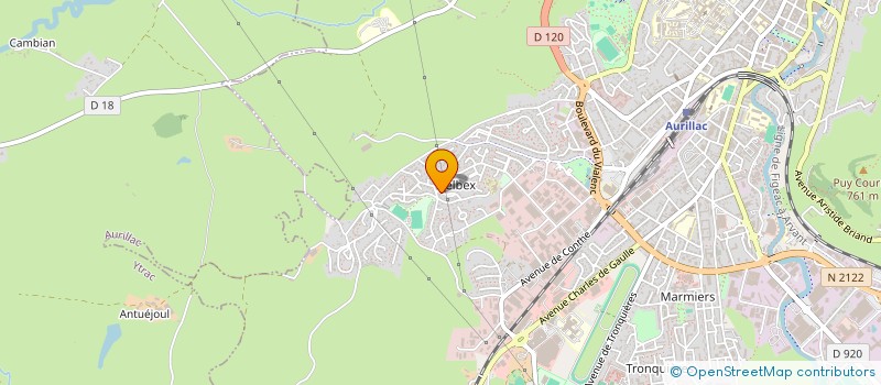 localisation de l'entreprise SCI 2A IMMOBILIER à AURILLAC