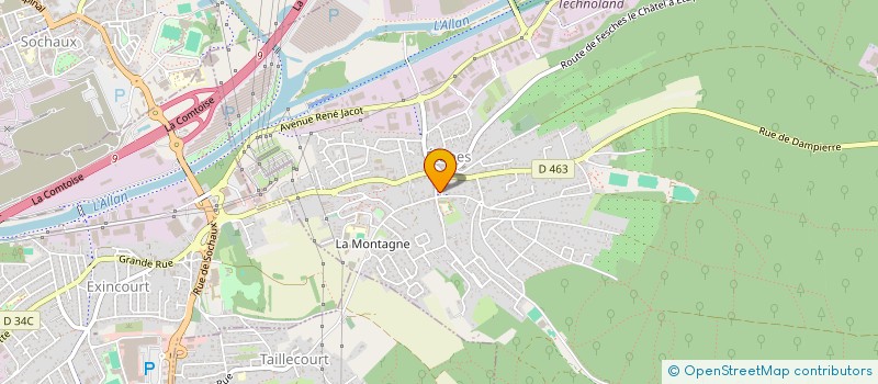 localisation de l'entreprise SCI 2ASH1  ETUPES