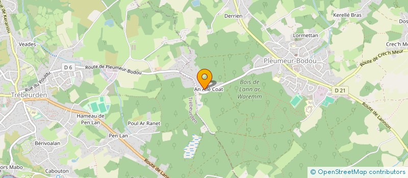 localisation de l'entreprise SCI 2B  PLEUMEUR-BODOU