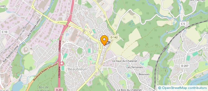 localisation de l'entreprise SCI 2B à LIMOGES