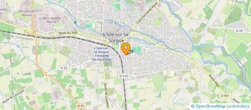 localisation de l'entreprise SCI 2BE6  L'ISLE-SUR-LA-SORGUE