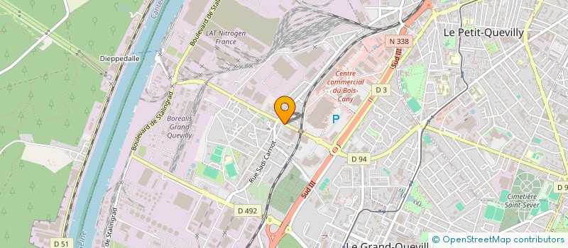 localisation de l'entreprise SCI 2BTM  LE GRAND-QUEVILLY