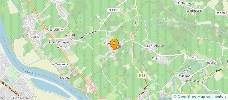 localisation de l'entreprise SCI 2C2F  RIONS