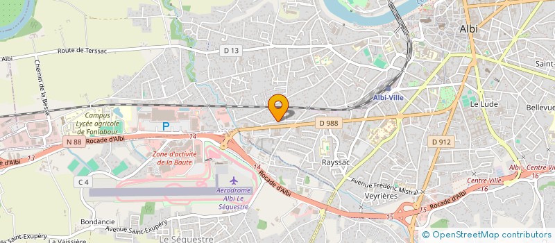 localisation de l'entreprise SCI 2C2P à ALBI