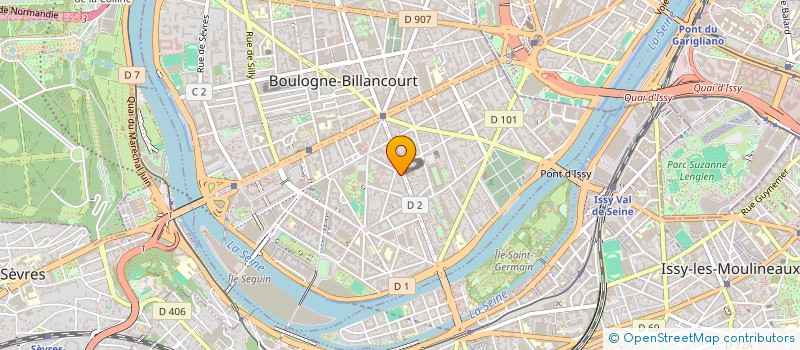 localisation de l'entreprise SCI 2CZ  BOULOGNE-BILLANCOURT