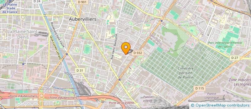 localisation de l'entreprise SCI 2D INVEST  AUBERVILLIERS