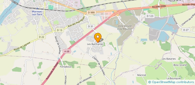 localisation de l'entreprise SCI 2ED à MARSSAC-SUR-TARN