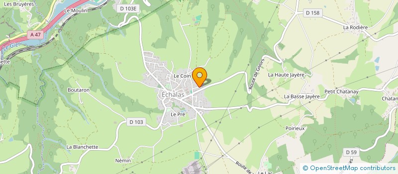 localisation de l'entreprise SCI 2F  ECHALAS