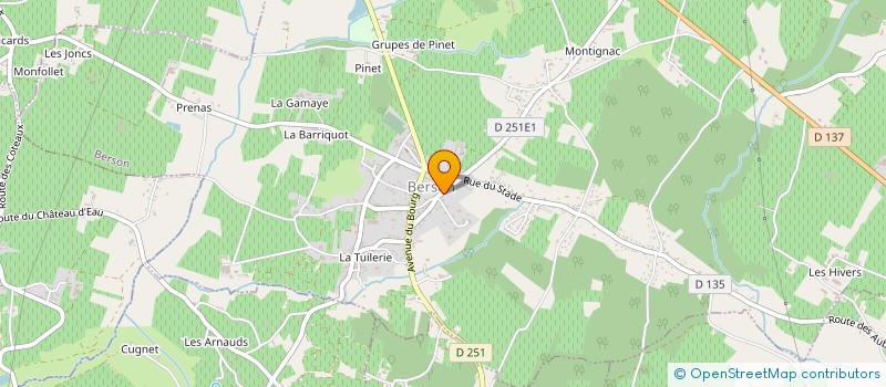 localisation de l'entreprise SCI 2F  BERSON