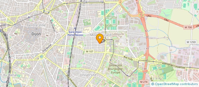 localisation de l'entreprise SCI 2H à DIJON