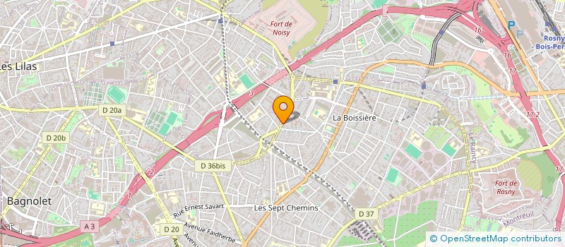 localisation de l'entreprise SCI 2HTS  MONTREUIL