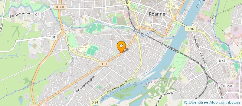 localisation de l'entreprise SCI 2HU  ROANNE