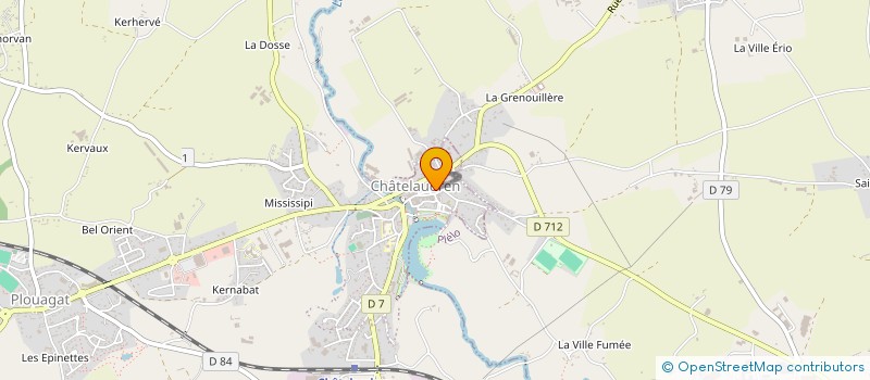 localisation de l'entreprise SCI 2J  CHATELAUDREN-PLOUAGAT