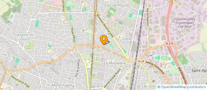 localisation de l'entreprise SCI 2J INVESTISSEMENTS à DIJON