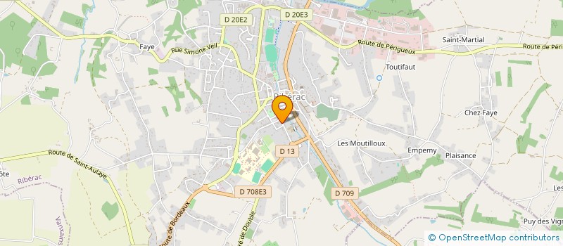 localisation de l'entreprise SCI 2JBC  RIBERAC