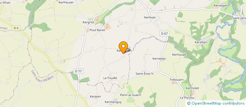 localisation de l'entreprise SCI 2JT  LE FAOUET