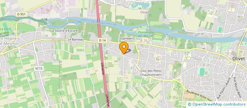 localisation de l'entreprise SCI 2LOM à OLIVET