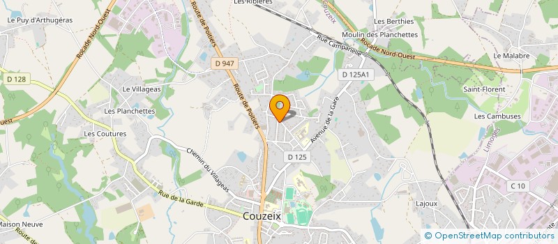 localisation de l'entreprise SCI 2M à COUZEIX