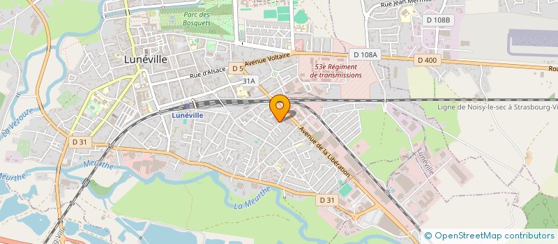 localisation de l'entreprise SCI 2M  LUNEVILLE