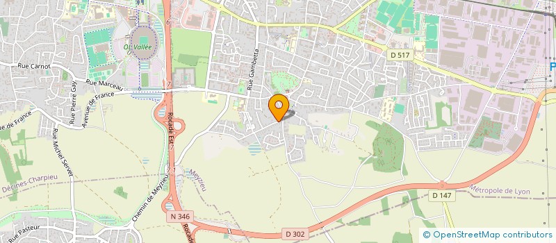 localisation de l'entreprise SCI 2MBJ  MEYZIEU