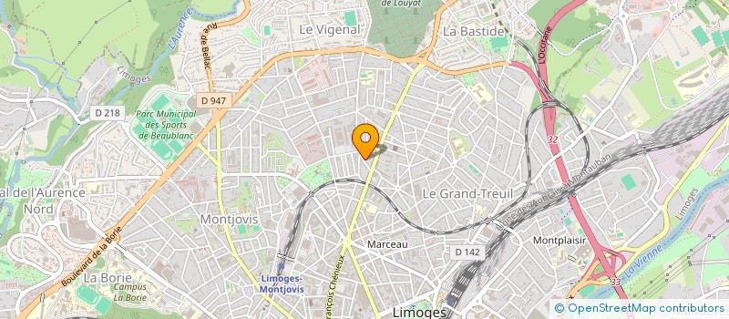 localisation de l'entreprise SCI 2MF LOUYAT à LIMOGES