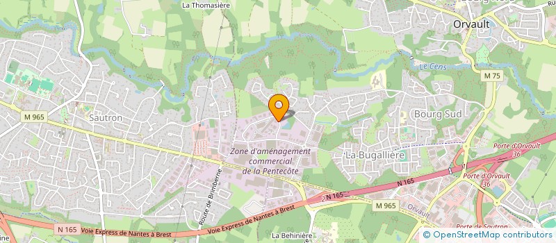 localisation de l'entreprise SCI 2NLH à ORVAULT