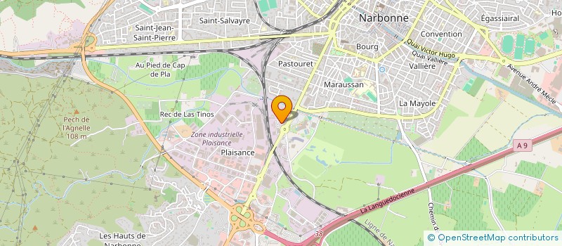 localisation de l'entreprise SCI 2OJ2  NARBONNE