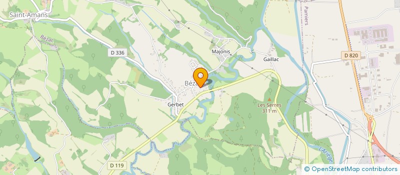 localisation de l'entreprise SCI 2P CM à BEZAC