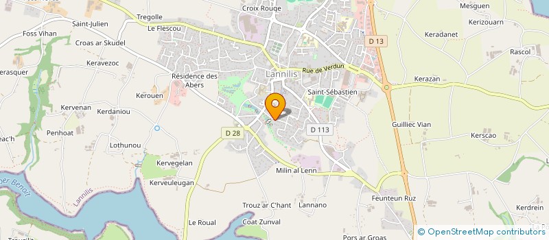 localisation de l'entreprise SCI 2P2S  LANNILIS