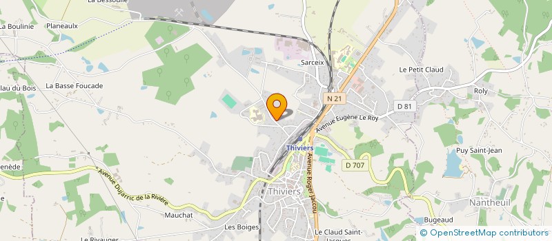 localisation de l'entreprise SCI 2PMV  THIVIERS