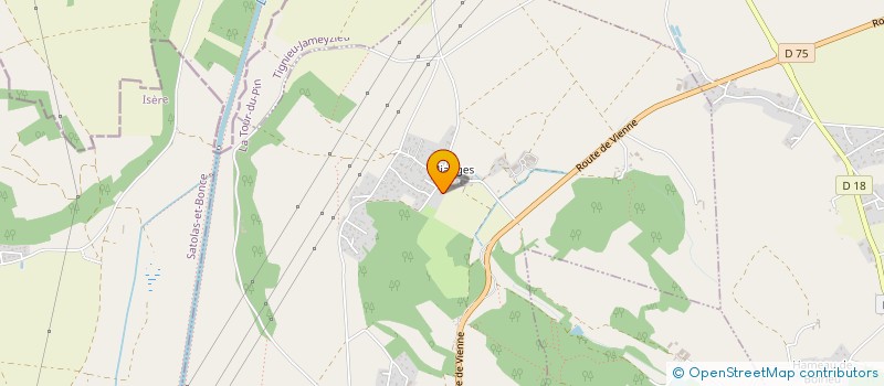 localisation de l'entreprise SCI 2R  CHAMAGNIEU