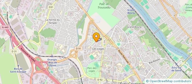 localisation de l'entreprise SCI 2S à EVRY-COURCOURONNES