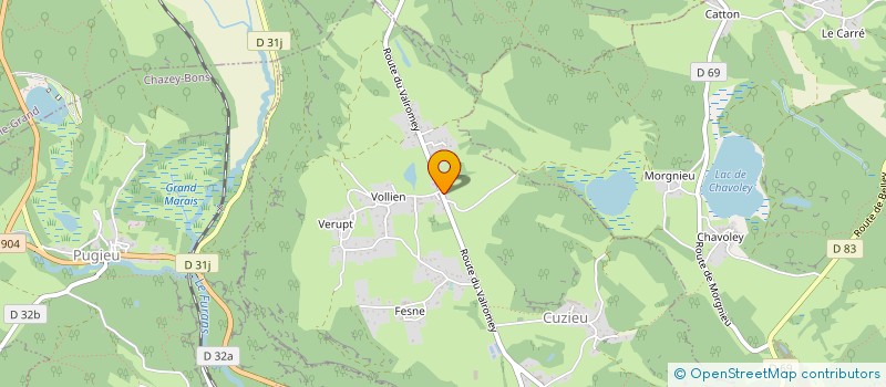 localisation de l'entreprise SCI 2S  CUZIEU